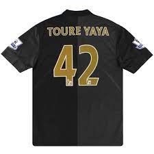Camiseta de TOURE YAYA ML del Man City 2013-2014 Segunda Equipac